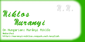 miklos muranyi business card